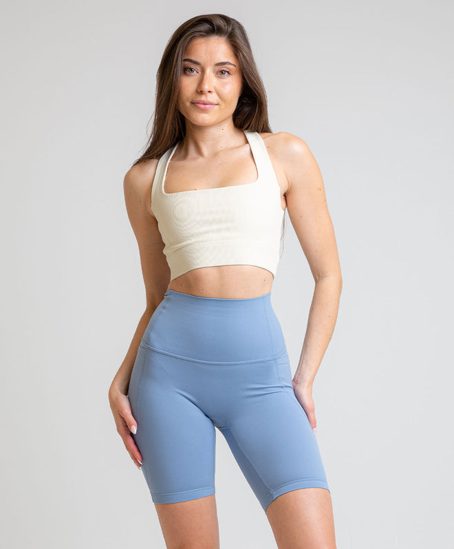 Leggings Cintura Compresiva Ciclista Azul