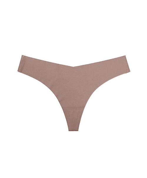 Invisible Thong Laser Cut Taupe