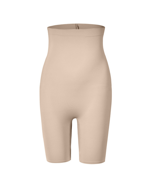 Short reductor tiro alto beige