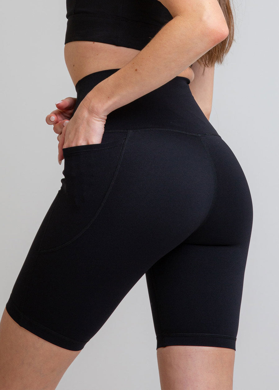 Leggings Cintura Compresiva Ciclista Negro