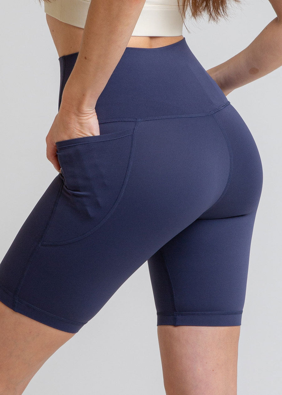 Leggings Cintura Compresiva Ciclista Azul Marino