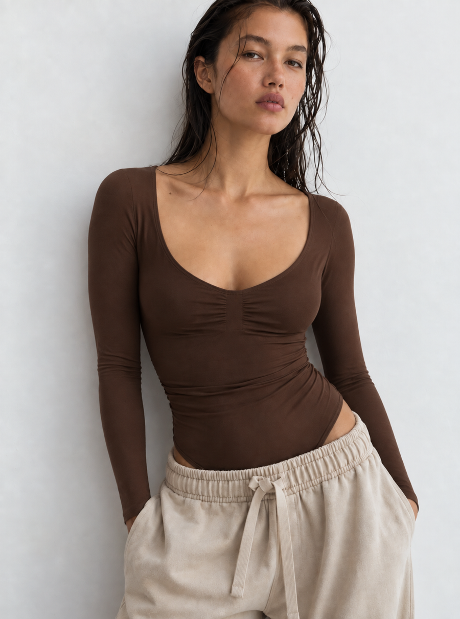 Black reducing bodysuit