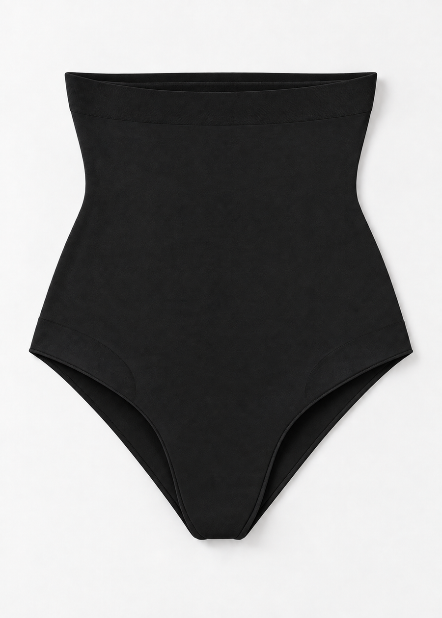 Nude high-waist reducing panties
