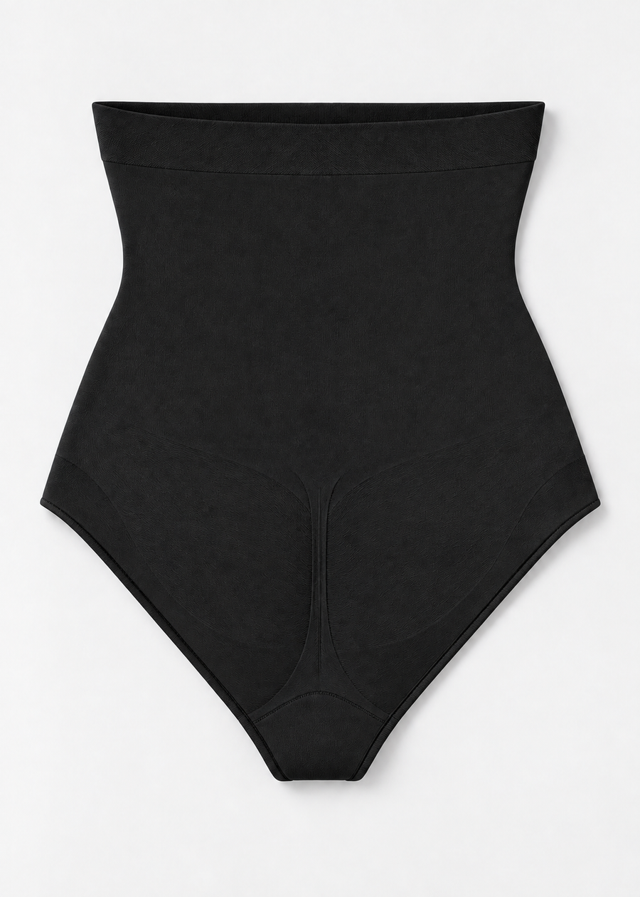 Nude high-waist reducing panties