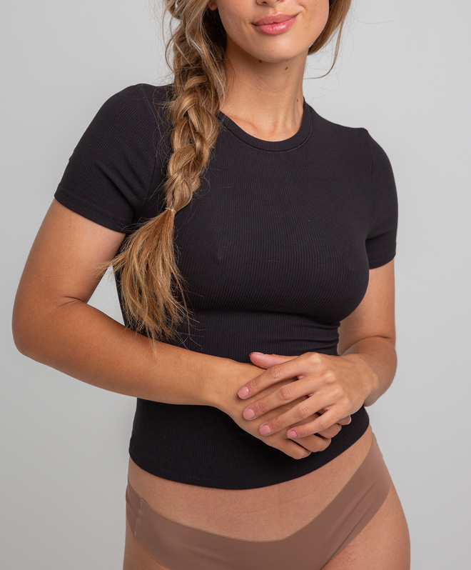 Camiseta modal premium negra