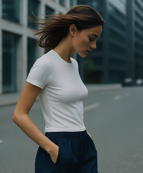 Camiseta modal premium blanca
