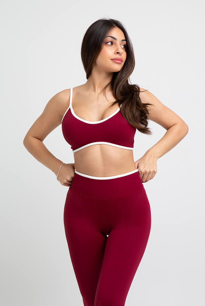 Sujetador Deportivo Sculpt Burdeos
