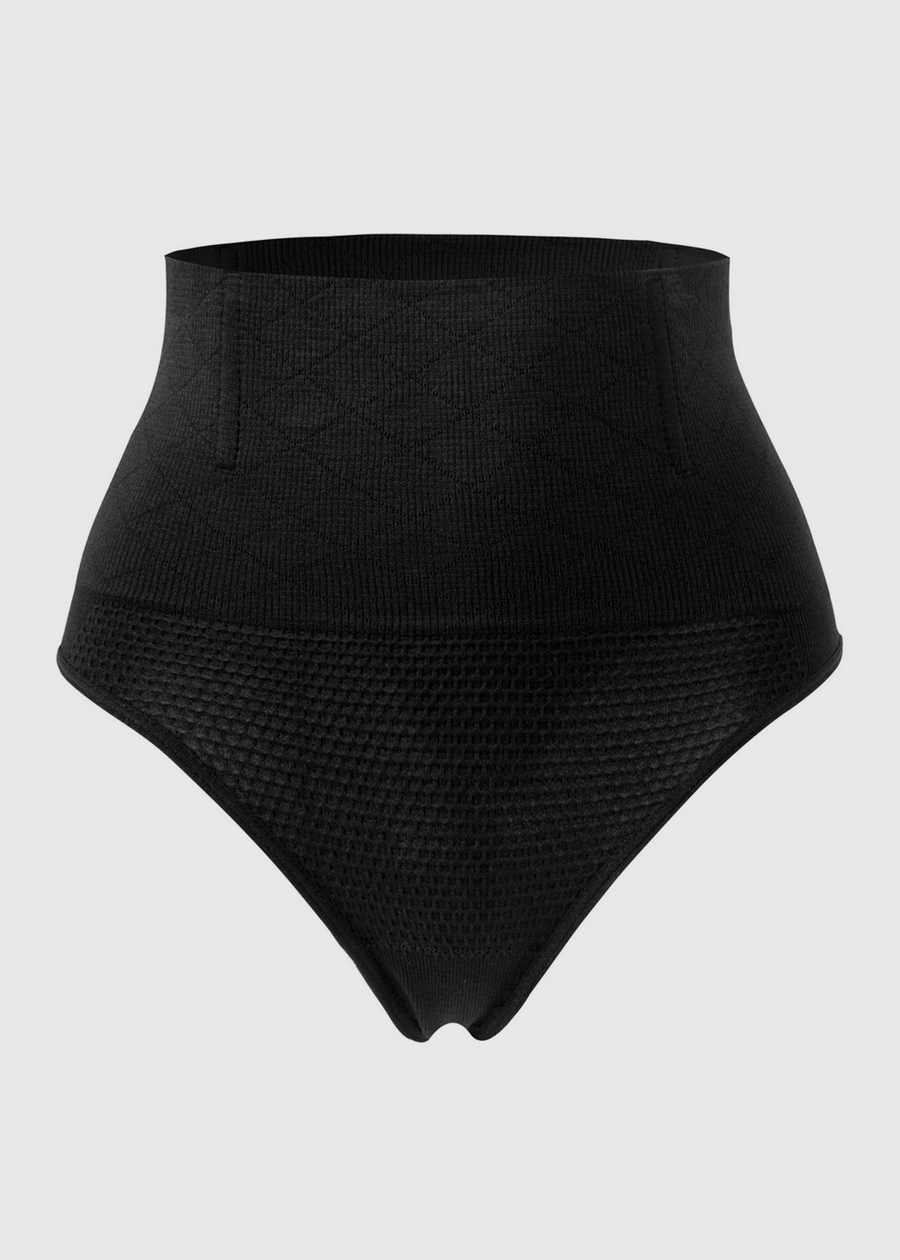 High-waist reducing panties Black
