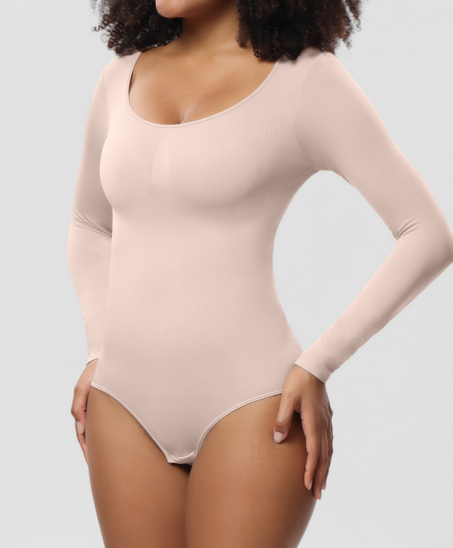 Body reductor manga larga beige