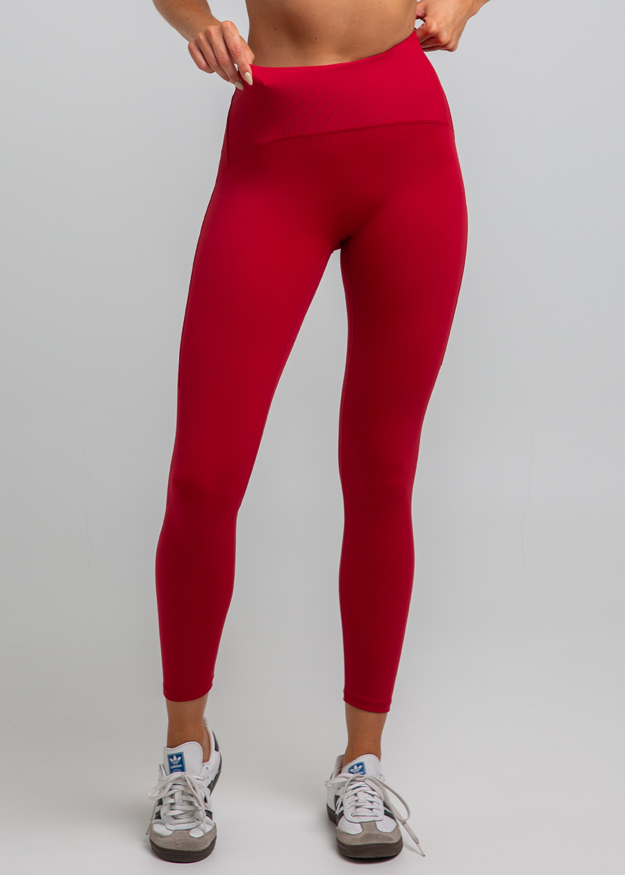 Legging Reductor Rib Cherry