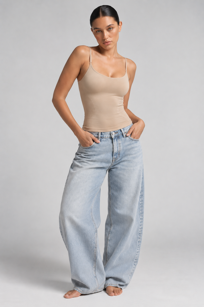 Camiseta interior reductora beige